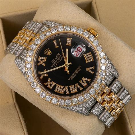 amazing mens rolex with diamons|rolex diamond men's watch price.